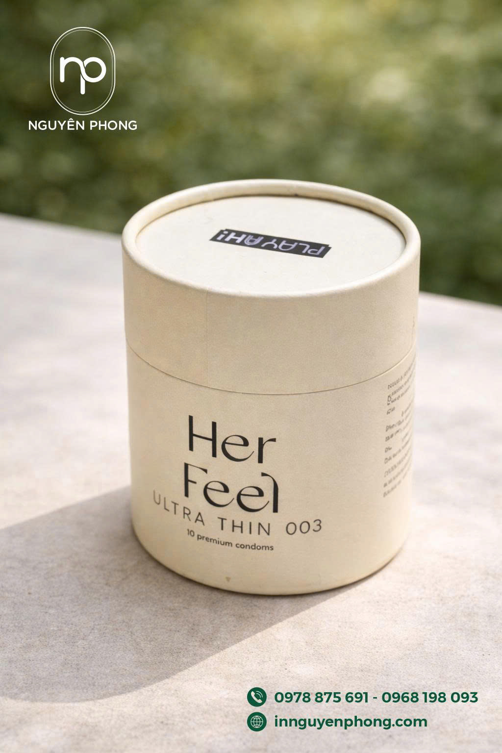 Mẫu hộp trụ tròn đơn giản 